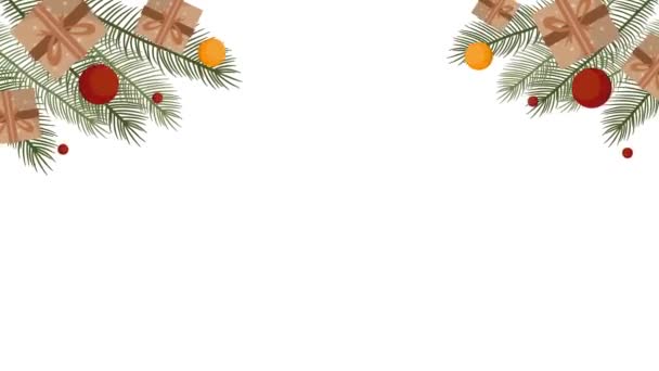 Veselé Vánoce Ilustrace Pohyb Video Pozadí Pro Vánoční Den Událost — Stock video