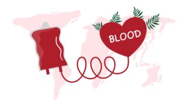 Dünya kan bağışı günü illüstrasyon videosu, kan bağışı günü etkinliği için.