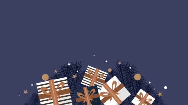 メリークリスマスイラスト動画 クリスマスイベントの背景 — ストック動画