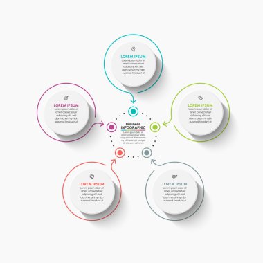 İş verisi görselleştirmesi. Soyut arkaplan şablonu için tasarlanmış zaman çizgisi bilgi simgeleri modern diyagram süreci teknolojisi dijital pazarlama veri sunum çizelgesi taşıyıcısı