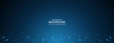 Teknoloji Soyut çizgileri ve noktalar arkaplan vektörü illüstrasyonunu birleştirir.