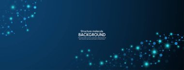 Teknoloji Soyut çizgileri ve noktalar arkaplan vektörü illüstrasyonunu birleştirir.