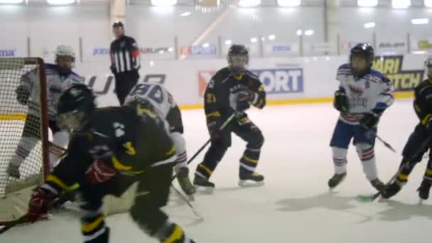Bila Tserkva Ucrania Enero 2021 Equipos Jugadores Hockey Jugando Hockey — Vídeos de Stock