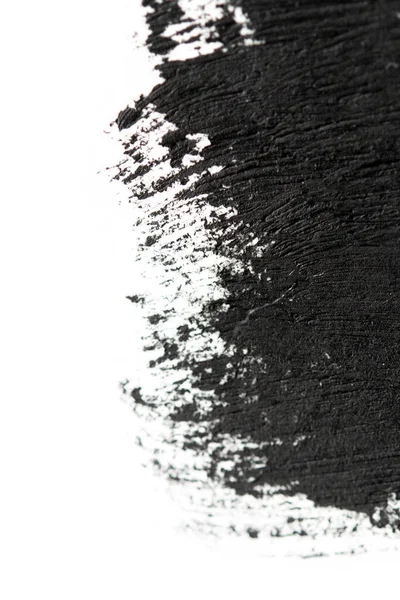 Щітки Чорної Акрилової Фарби Крупним Планом Край Меленої Акрилової Чорної — стокове фото