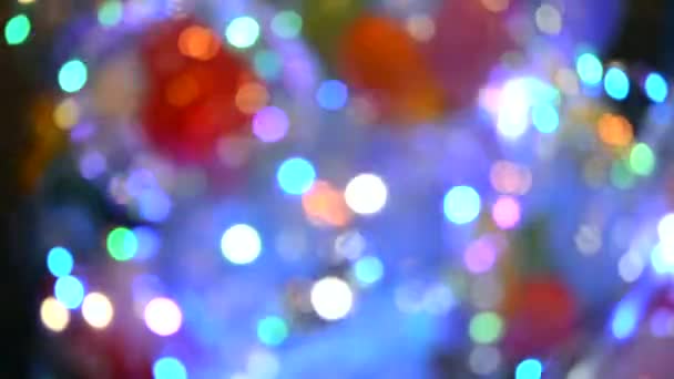 흐릿하다 과반짝이는 반짝이는 복장이 화려하게 깜박이는 크리스마스 — 비디오