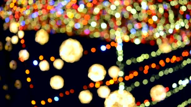 Arka Plan Bulanık Parlak Parıldayan Güzel Yeni Yıl Süsleri Noel — Stok video