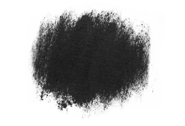Brush Strokes Black Acrylic Paint Close Edge Smeared Acrylic Black — Stock Photo, Image