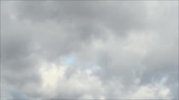 Rörelse Moln Himlen Timelapse Landskap Rörelse Stora Vita Grå Regn — Stockvideo