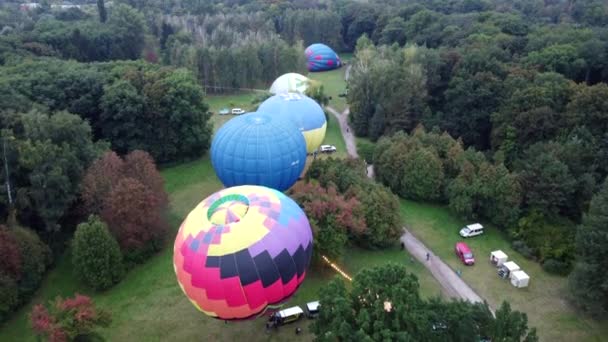 Bila Tserkva Ukraine August 2021 Balloon Festival Inflating Big Balloon — Vídeo de Stock