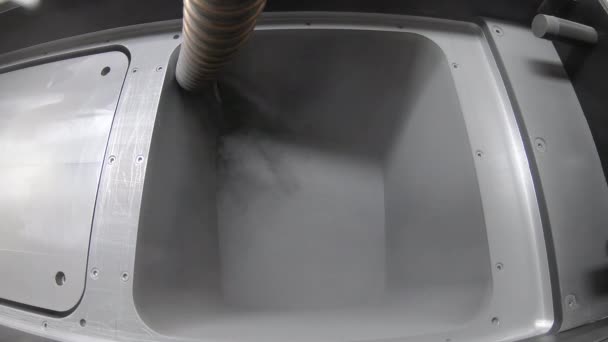 Verter Polvo Metal Superficie Trabajo Impresora Para Metal Slm Tecnología — Vídeos de Stock