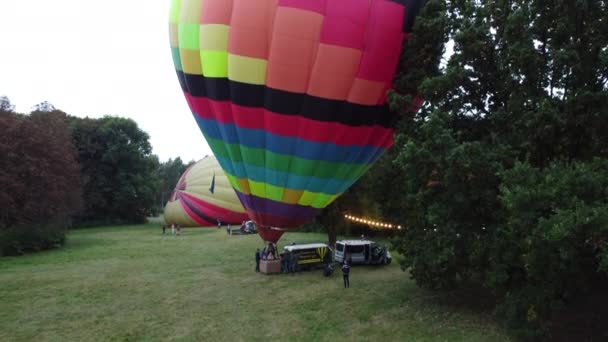 Bila Tserkva Ukraine August 2021 Balloon Festival Inflating Big Balloon — Stockvideo