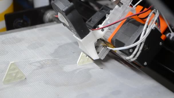 Impressora Impressão Impressora Close Plástico Fundido Fluindo Para Fora Extrusora — Vídeo de Stock