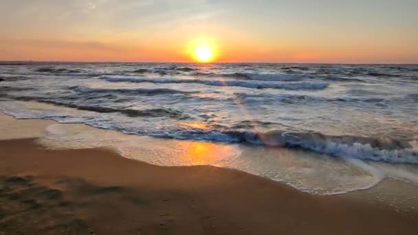 Morgendämmerung Auf See Sonnenuntergang Auf See Sonnenaufgang Sonnenuntergang Auf Dem — Stockvideo