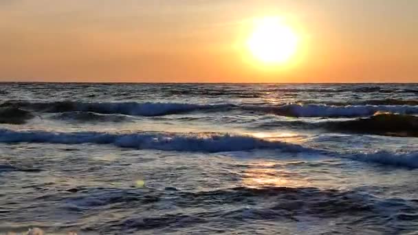 Рассвет Море Закат Море Восход Солнца Закат Океане Сияющее Солнце — стоковое видео