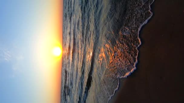 Východ Slunce Západ Slunce Nad Mořem Vycházející Slunce Zapadající Slunce — Stock video