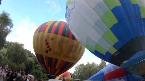 Bila Tserkva Ucrânia Agosto 2021 Grande Balão Inclinado Para Baixo — Vídeo de Stock