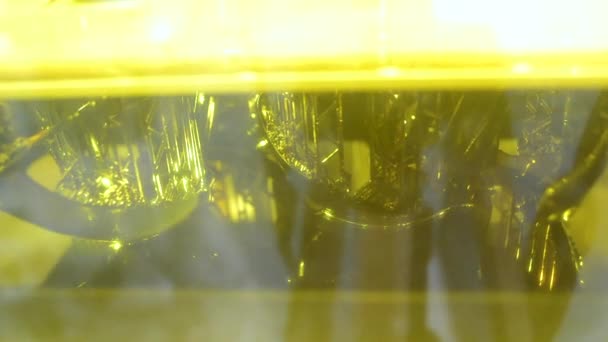 Estereolitografia Impressora Processo Trabalho Impressora Resinas Fotopolímero Tecnologia Impressão Solidificação — Vídeo de Stock