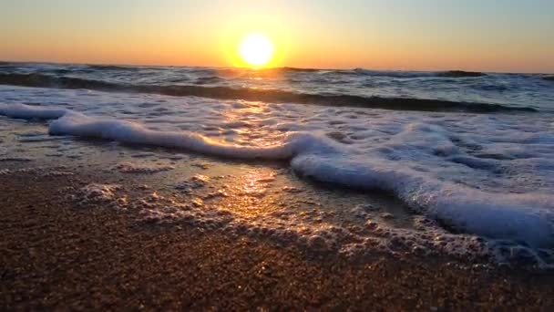 Схід Сонця Захід Море Висхідне Сонце Встановлює Сонце Над Морськими — стокове відео