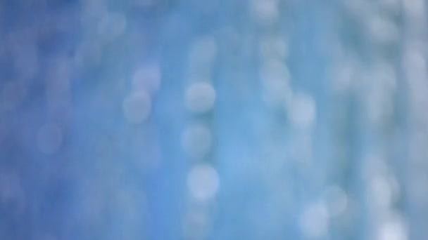 Abstract Uitzicht Blauwe Zee Met Golven Witte Bokeh Vlekken Van — Stockvideo
