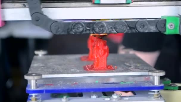 Printer Printen Procesbewerking Van Printer Close Printer Print Model Van — Stockvideo