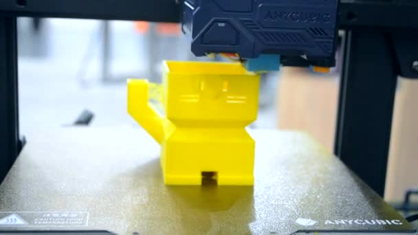 Прототип Принтера Игрушки Расплавленного Пластика Процесс Создания Прототипа Игрушки Принтере — стоковое видео