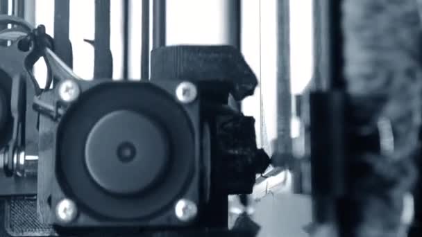 Prototyp Für Den Drucker Aus Geschmolzenem Kunststoff Prozess Der Erstellung — Stockvideo