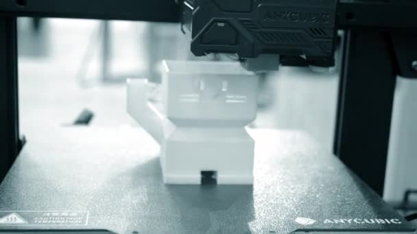 Impressora Impressão Protótipo Brinquedo Plástico Fundido Processo Criação Protótipo Modelo — Vídeo de Stock