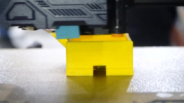 Working Printer Printing Object Plastic Printing Model Molten Plastic Using — Stock Video