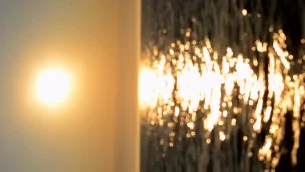 Bela Aurora Pôr Sol Mar Amanhecer Colorido Pôr Sol Mar — Vídeo de Stock