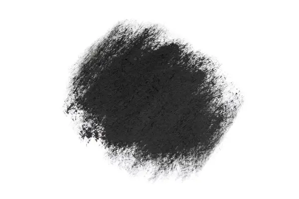 Black Oil Paint Spot Isolated On White Background Stock Photo