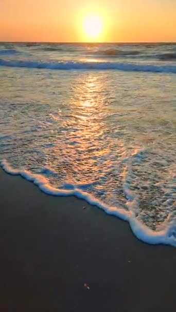 Восход Солнца Закат Море Восходящее Солнце Закат Солнца Над Катящимися — стоковое видео