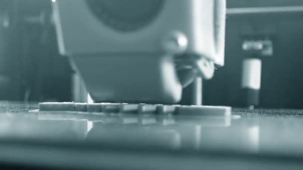 Принтер Печатает Объект Процесс Печати Модели Принтере Модель Напечатана Принтере — стоковое видео
