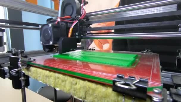 Pencetak Mencetak Obyek Proses Mencetak Model Pada Printer Model Dicetak — Stok Video