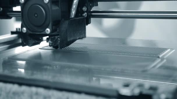 Impresora Imprime Objeto Proceso Impresión Del Modelo Impresora Modelo Impreso — Vídeos de Stock