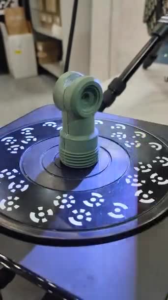 Scansione Oggetti Scanner Tridimensionale Blu Superficie Scansione Volumetrica Laser Oggetto — Video Stock