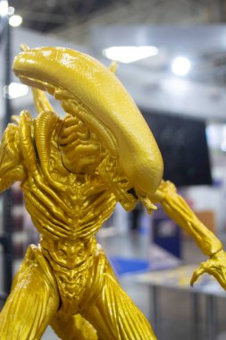 Kyiv, Ukrayna, 5 Haziran 2023: Sanat eseri 3D yazıcıda basıldı. Detaylı prototip modeli erimiş plastikten 3D yazıcıya basıldı. Katkı sağlayan 3D baskı teknolojisi. Yeni modern teknolojiler