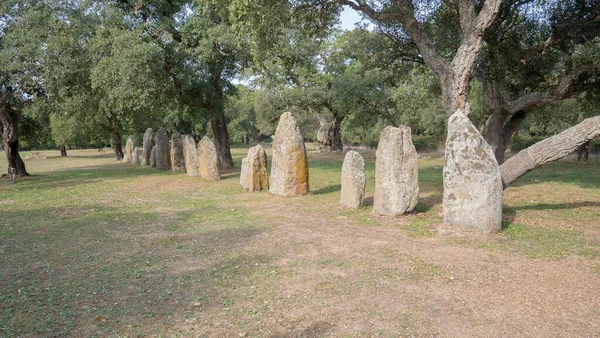 Graf Van Reuzen Menhirs Van Het Archeologische Park Van Pranu — Stockfoto