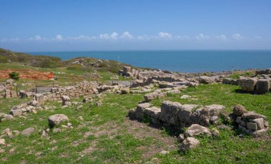 Tharros harabeleri, Sardunya 'nın merkezindeki Cabras' taki Sinis yarımadasında antik bir Fenike şehri.