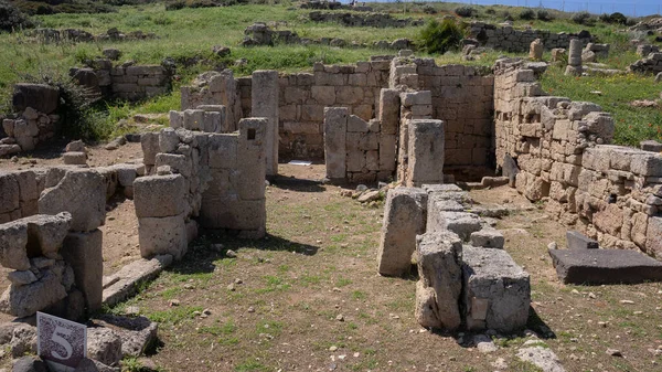 stock image ruins of Tharros, an ancient Phoenician city in the Sinis peninsula in Cabras in central Sardinia