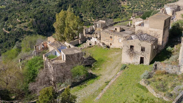 Ruines Ville Fantôme Gairo Centre Sardaigne — Photo