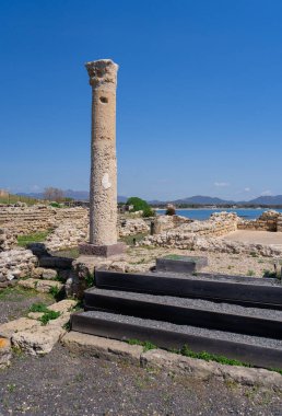 Sardunya İtalya nora antik kalıntıları