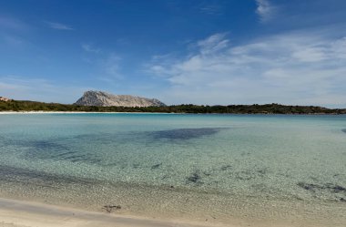 Tavolara adası Cala Brandinch 'ten görüldü.