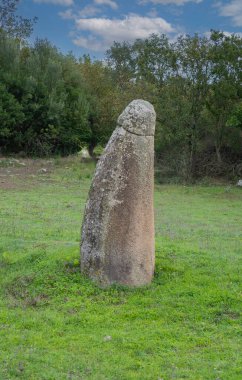 menhir Vertical stones from the Bronze Age and the Nuragic and Pre-Nuragic Ages clipart