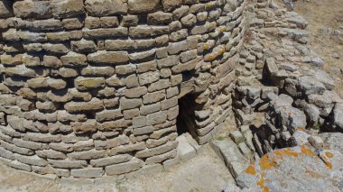 Nuraghe Piscu, Suelli, consists of a truncated cone tower and is one of the most beautiful nuraghi clipart