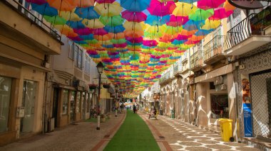 Agueda 'daki Şemsiye Gökyüzü Projesi, Aveiro bölgesi Portekiz