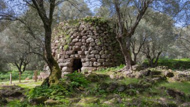 Santa Cristina arkeoloji parkında Nuraghe Santa Cristina