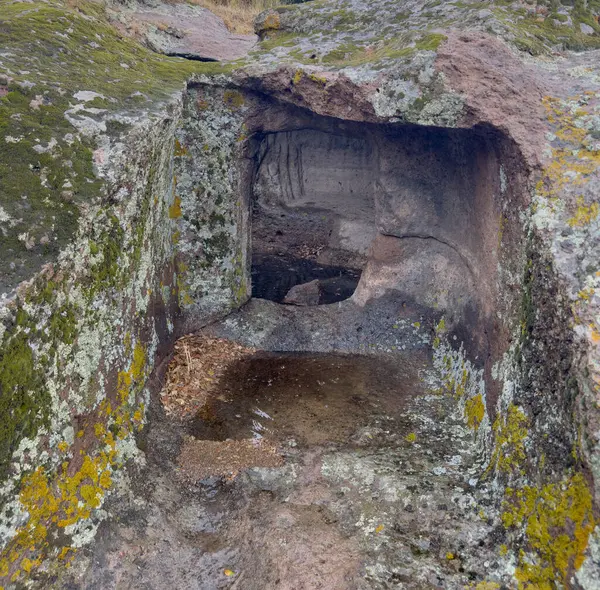 stock image necropolis and domus de janas of sant andrea priu bonorva in northern sardinia