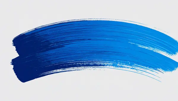 stock image Blue chroma brush stroke on white background