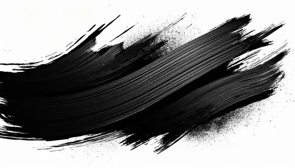 stock image black chroma brush stroke on white background