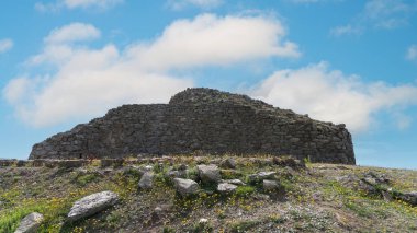 Ruins of Nuraghe Nolza in Meana Sardo, Sardinia Central clipart